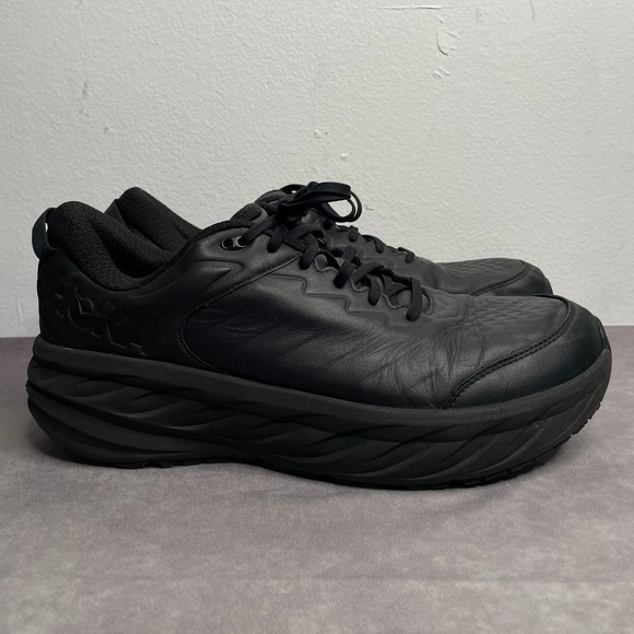 Hoka One One Other - Hoka One One Bondi SR Slip Resistant Shoes Mens 15 Triple Black Leather Cushion